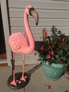 Flamingo garden ornament