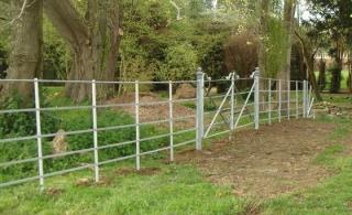 Parkland fencing and gate