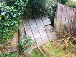 Stormy weather damages fencing. Prepare your fencing for winter weather.