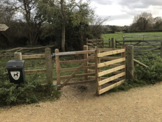wooden kissing gate