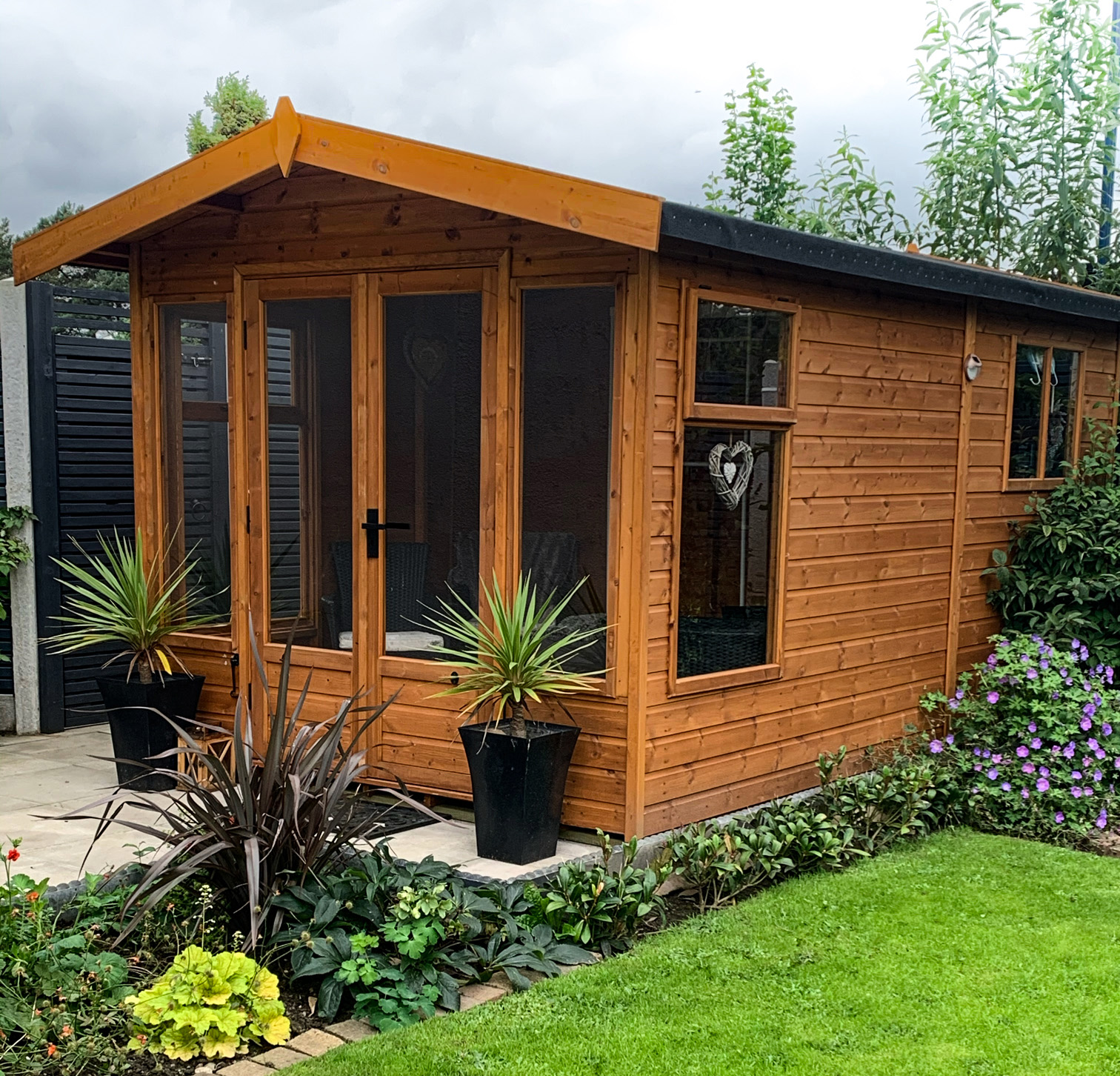 Tenbury summerhouse apex roof. An ideal way to create a family garden